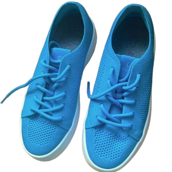 Giesswein Women’s US 6-7 Size 37 | Wool Washable Sneakers Blue/Teal Wool Insoles - Picture 1 of 9